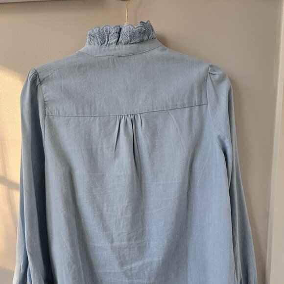 Sezane Chlo Shirt in Chambray Size US 6 - 100% cotton shirt - Picture 6 of 9